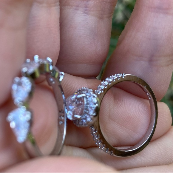 NEW 925 Sterling Silver Two pcs rings - Picture 9 of 10